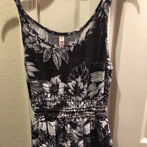 Black and white Floral Maxi